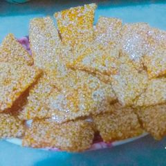 A picture of #Dussehra  Sesame chikki(til ki patti).