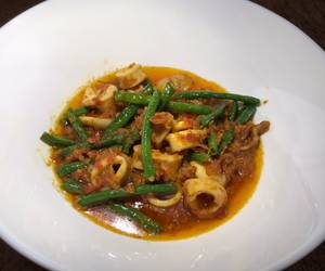 Resep Populer Cumi pedas kacang panjang Yummy Mantul