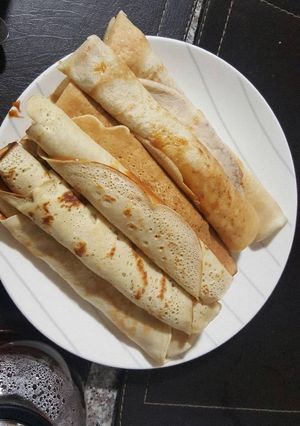 Una foto de Panqueques con manjar