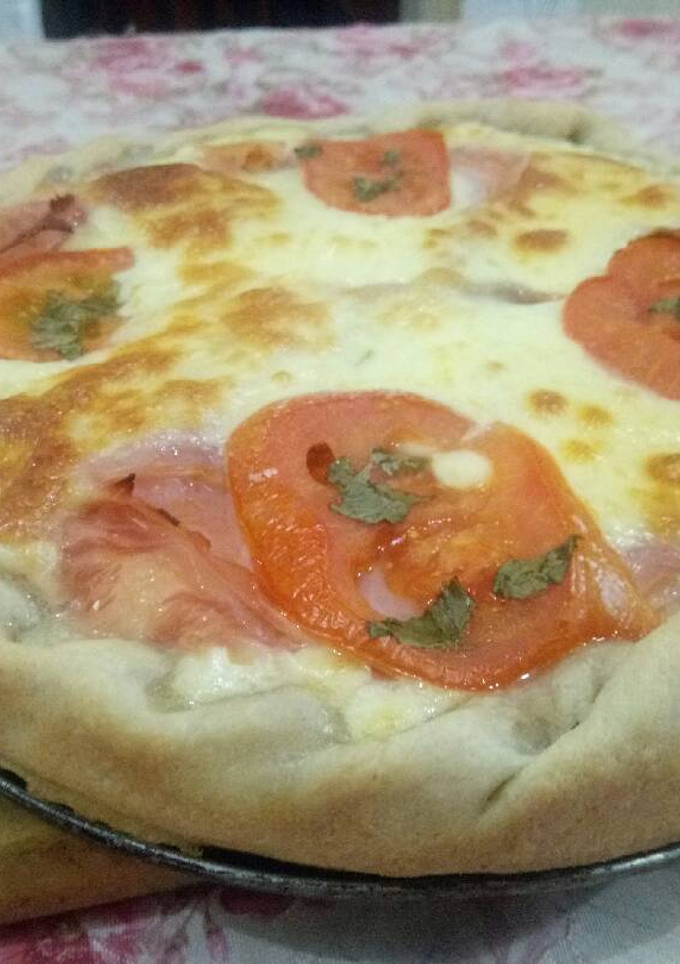 Una foto de Tarta caprese