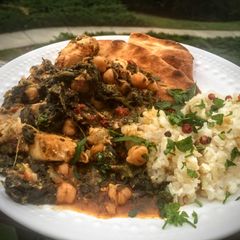 A picture of Crockpot Chickpea Spinach Curry.