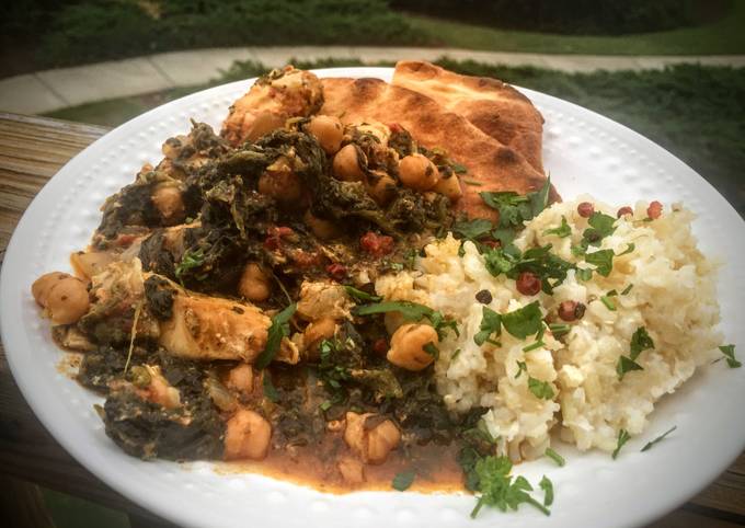 Crockpot Chickpea Spinach Curry