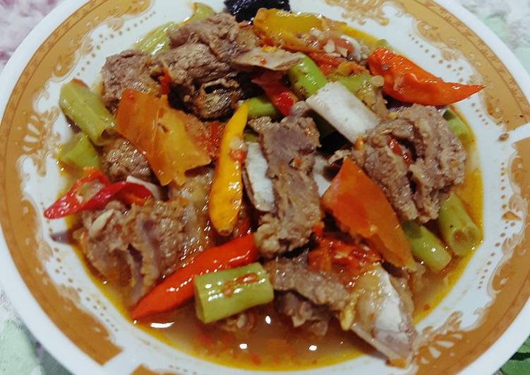 Resep Asem asem pedas iga rusa Anti Gagal