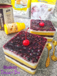 Foto resep Blueberry dessert box