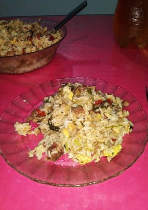 Una foto de Arroz chaufa peruano a mi estilo
