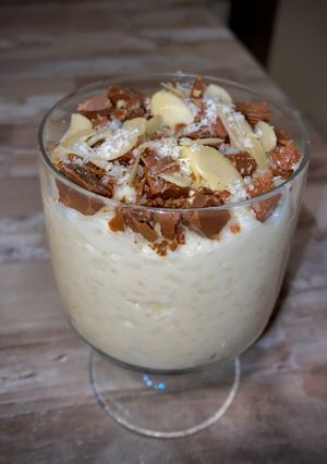 Une photo de Riz au lait façon Bounty !
