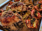 Pollo al horno con verduras