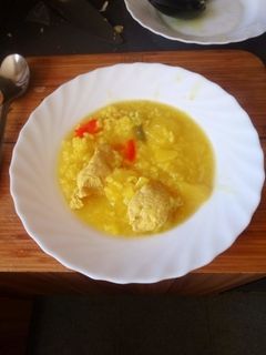 Una foto de Guiso pavo, patatas y arroz