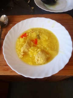 Una foto de Guiso pavo, patatas y arroz