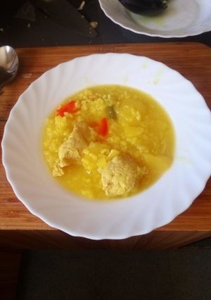 Una foto de Guiso pavo, patatas y arroz