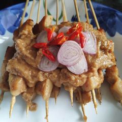 Chicken Satay with Peanut Sauce A picture of Chicken Satay with Peanut Sauce.