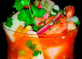 Unique Recipe Mikes Coctel de Camarones mexican shrimp cocktail Home Style