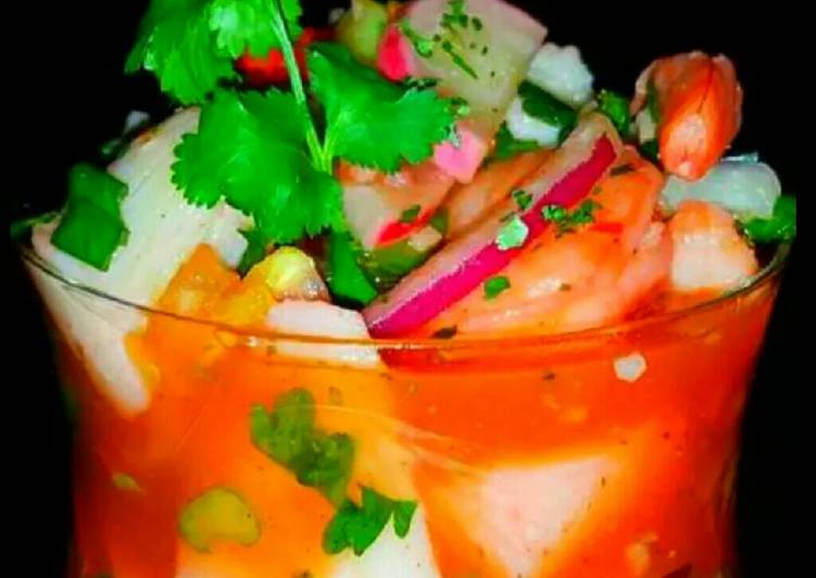 Recipe of Award-winning Mike&#39;s Coctel de Camarones [mexican shrimp cocktail]