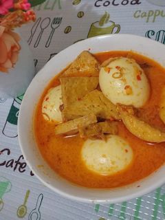 Foto resep Sayur tahu telur kuah santan