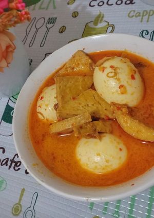 Foto resep Sayur tahu telur kuah santan