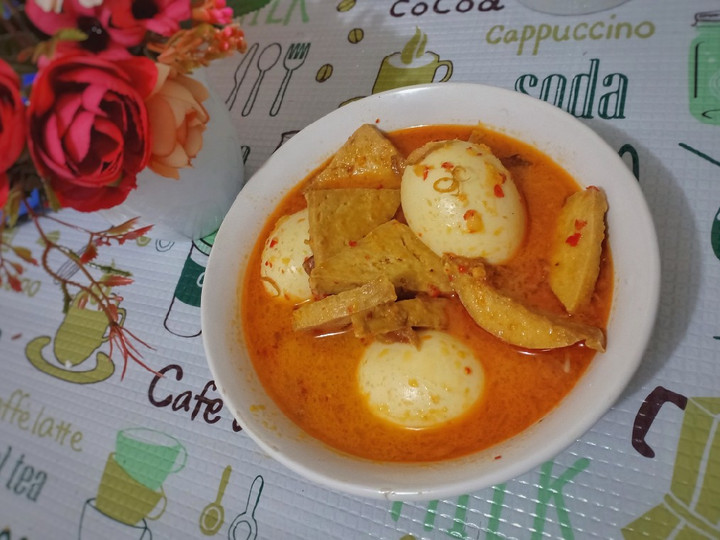  Resep praktis bikin Sayur tahu telur kuah santan  sedap