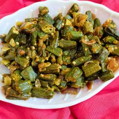 Okra Do pyaza A picture of Okra Do pyaza.