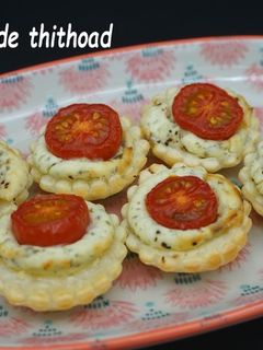 Une photo de Mini-tartelettes tomates cerises et boursin
