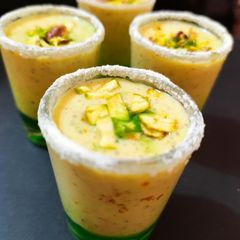 A picture of Khus with Shrikhand shots.
