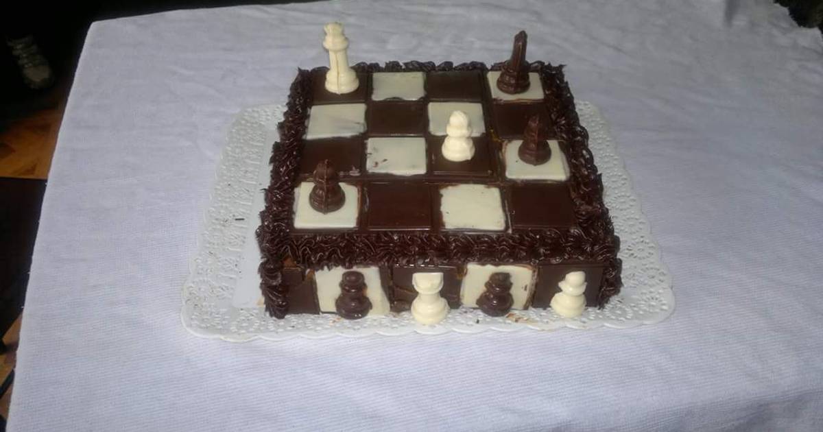Torta tablero ajedrez Receta de mariela-