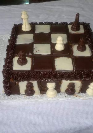 Una foto de Torta tablero ajedrez