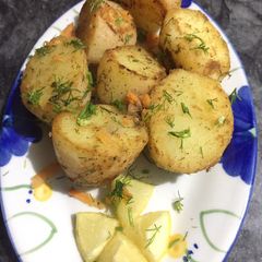 A picture of Roasted potatoes.