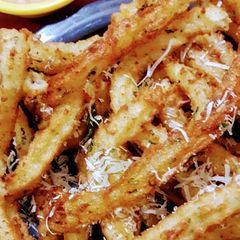 A picture of Basil Stick with Cottage Cheese.
