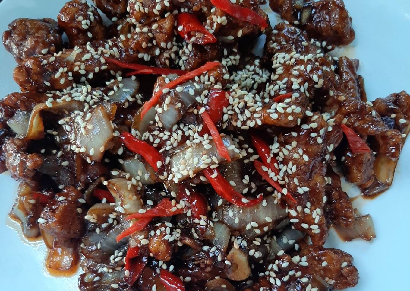 Ayam goreng sos tepung teriyaki