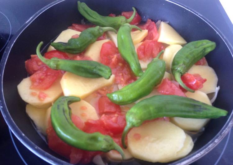 Fritada de patatas con verdura