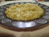Risotto de langostinos al curry