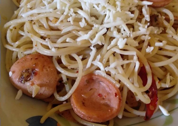 Bagaimana Membuat Spageti aglio olio zuuuper spicy Anti Gagal