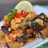 Balado terong siram daging ayam
