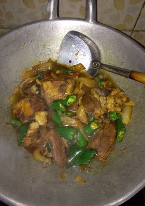 Foto resep Oseng daging sapi cabe ijo
