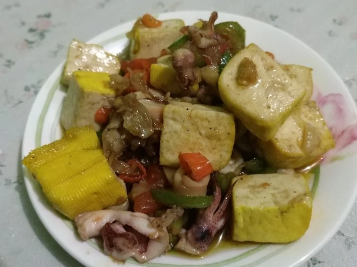 Langkah Gampang Membikin Resep  Cumi asin pedas manis yang Enak, Enak