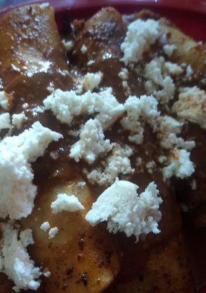 Una foto de Enmoladas de huevo revuelto