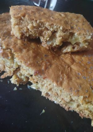 Фото 🍰 Заливний пиріг з румбамбаром, вівсянкою і медом на молоці.