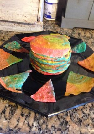 Una foto de Panqueques fáciles de colores