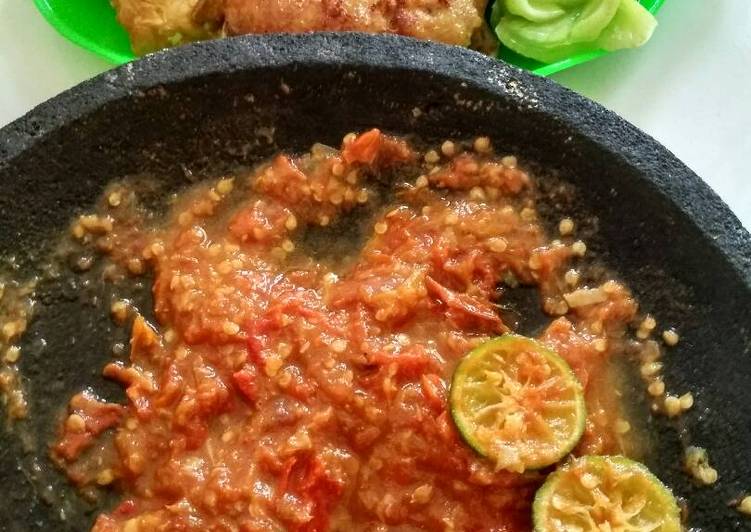 Sambal terasi penyetan