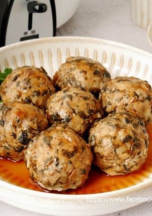 蒸梅干菜肉丸子_電鍋料理 的食譜成品照片