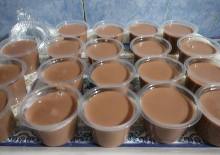 Resep Silky Puding Coklat Energen, Enak Banget