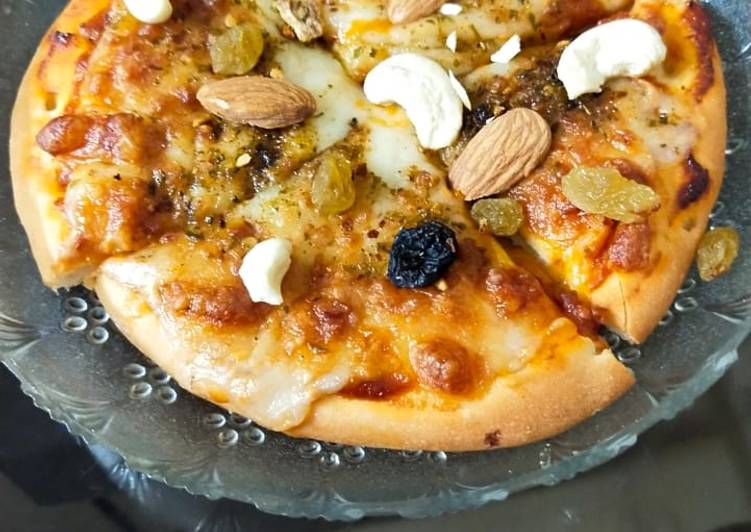 Recipe of Quick Dry fruits pizza