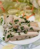 Insalata di merluzzo cotto a vapore