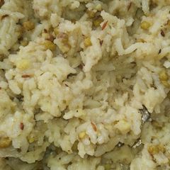 A picture of Masala moong dal khichdi.