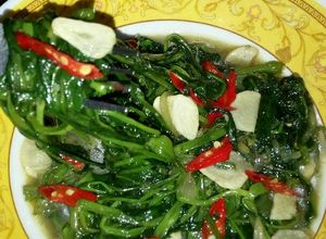 Foto resep Cah Kangkung Trasi Pedas