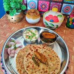 सत्तू का पराठा और रायता Sattu Paratha Aur Raita-レシピのメイン写真