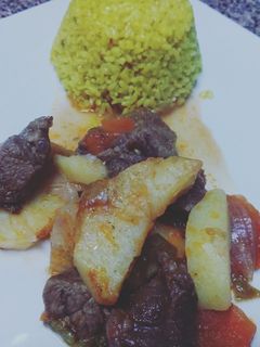 صورة لوصفة رز بالكاري