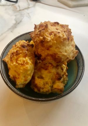A picture of Traditional Brazilian Cheese Bites (Pao de Queijo) #Gluten-free.