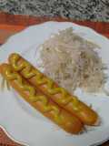 Chucrut Expres con papas y salchichas de viena
