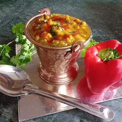 A picture of Mix egg plant curry.