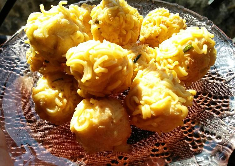 Bola-bola tahu balut mie